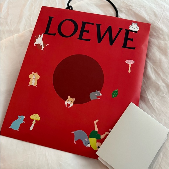 Loewe Frayed Denim Hat with Logo Straps main image 7